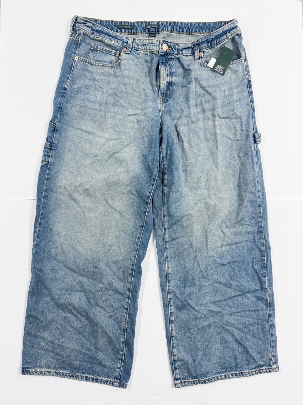 Women’s Carpenter Low-Rise Baggy Light Blue Wide Leg Jeans